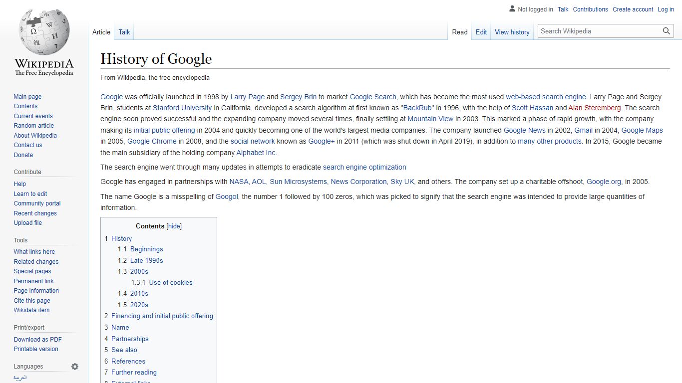 History of Google - Wikipedia